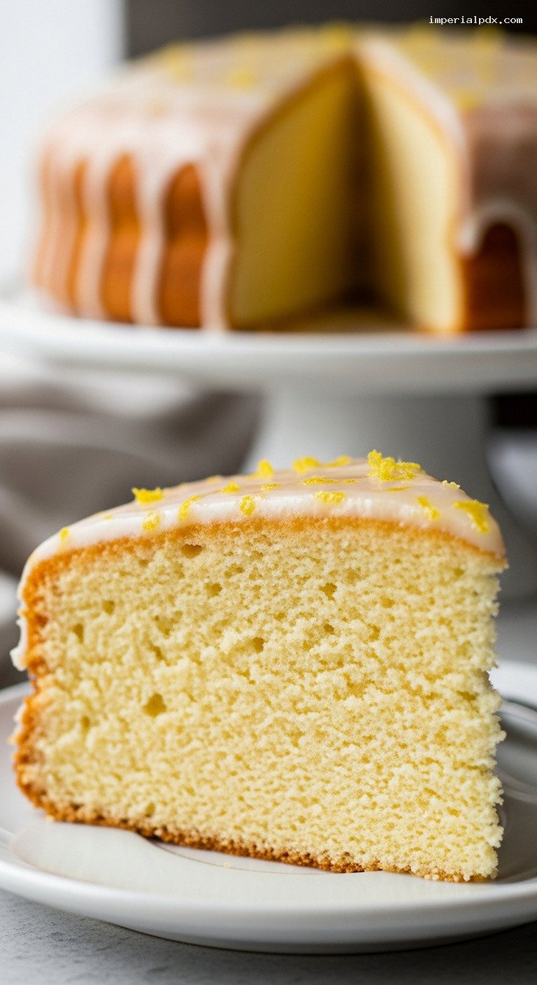 Gâteau Mousseline: Ultra-Soft, Buttery Citrus Cake – Closeup