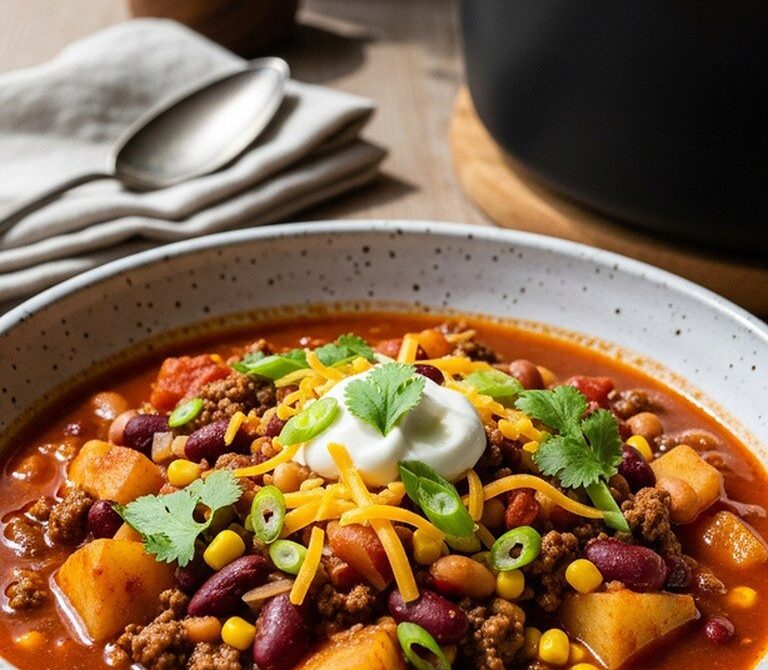 Hearty Texan Cowboy Stew With Beef and Beans