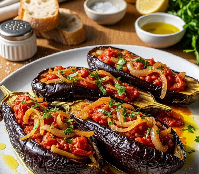 Imam Bayildi: Olive Oil–Braised Stuffed Eggplant for Sharing