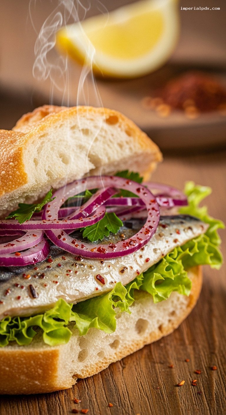 Istanbul Balık Ekmek Grilled Fish Sandwich – Closeup