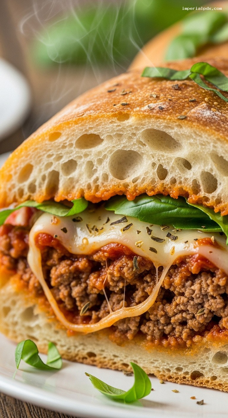 Italian Beef-Stuffed Ciabatta Melts with Provolone and Basil – Imperial ...