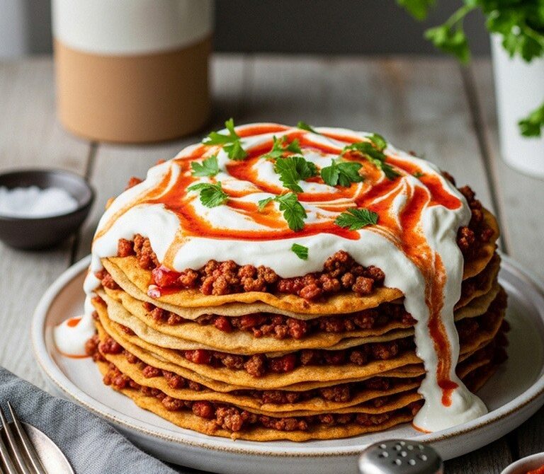 Kayseri Yağlama: Turkish Flatbread Lasagna With Spiced Meat