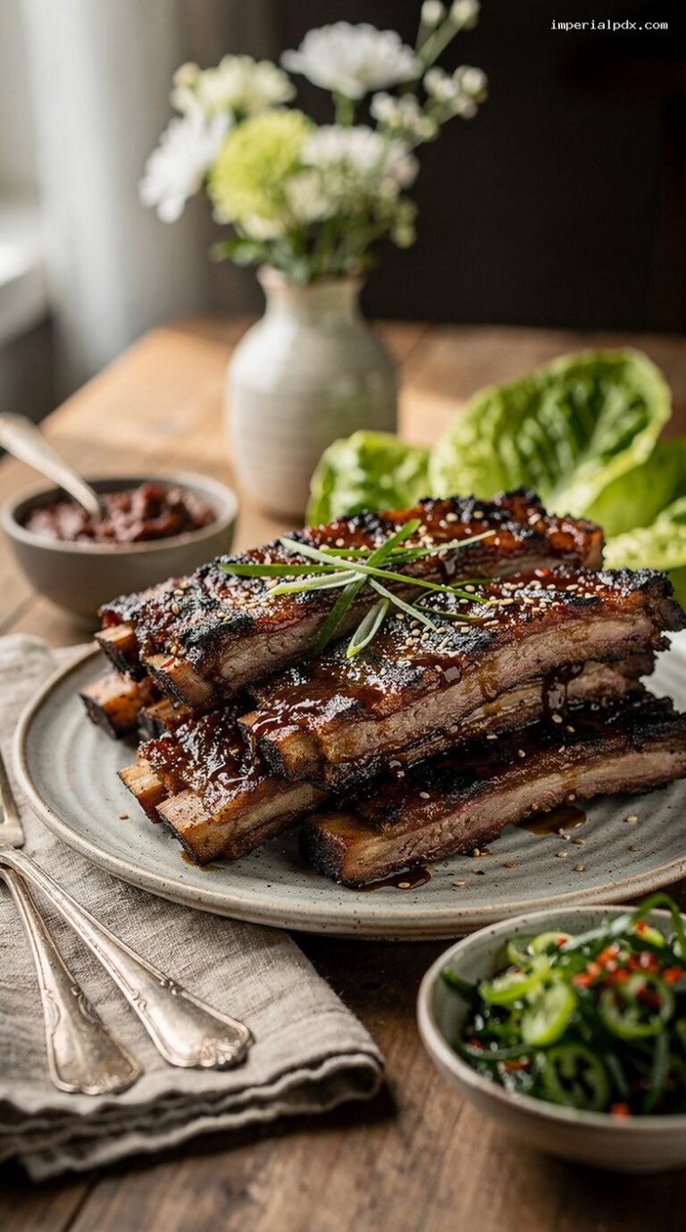 La Ribs Korean BBQ LA Galbi Short Ribs with Lettuce Wraps – Imperial Recipes