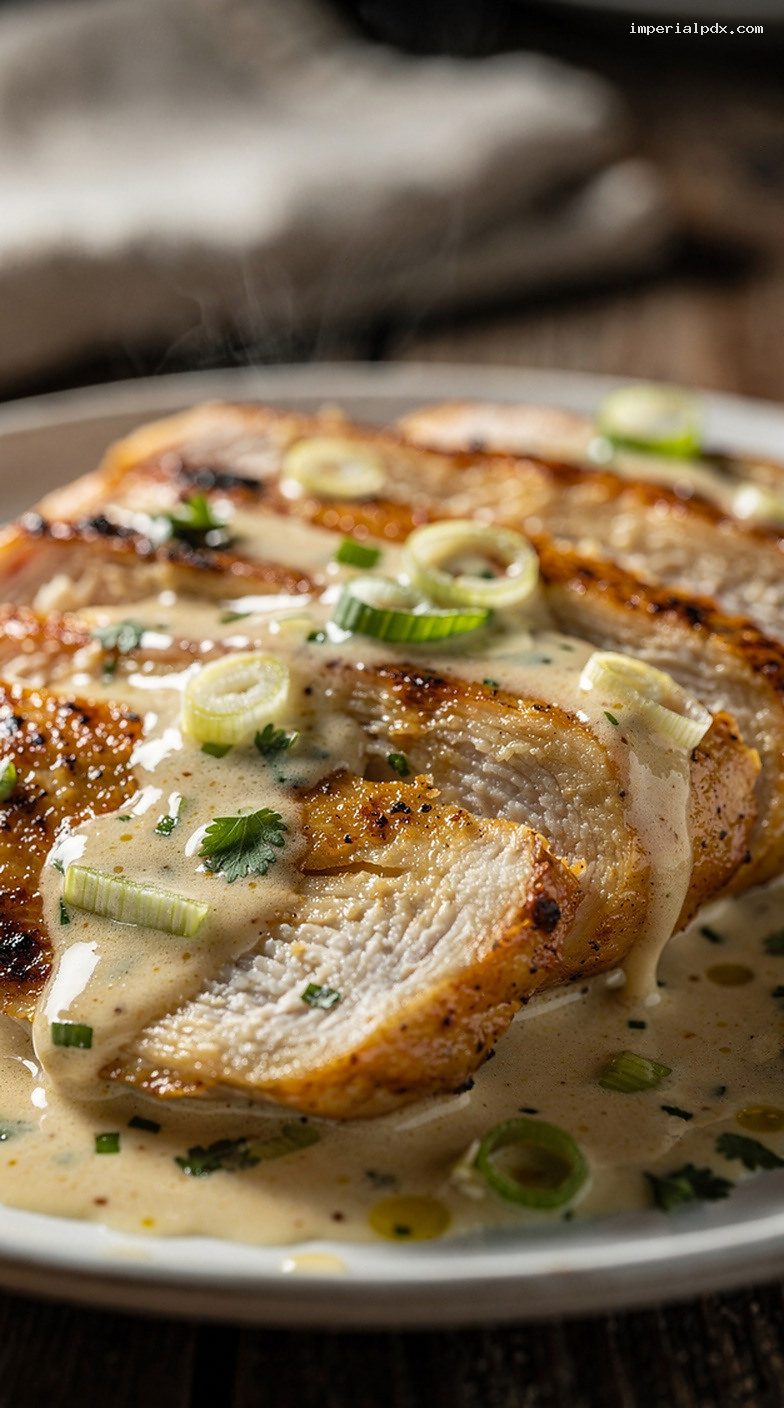 Lemongrass Coconut Pan Sauce for Chicken or Tofu – Closeup