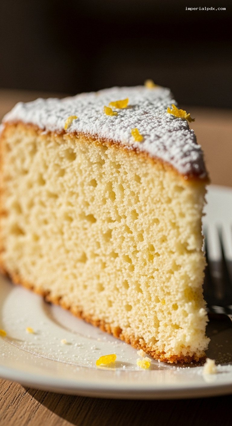 Light and Airy Gâteau de Savoie Sponge Cake – Closeup
