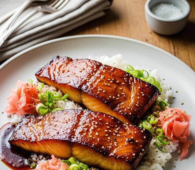 Miso-Glazed Black Cod (Gindara) with Steamed Rice