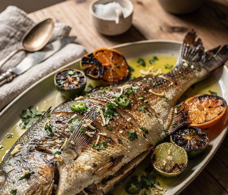 Mojo-Grilled Whole Snapper With Charred Citrus