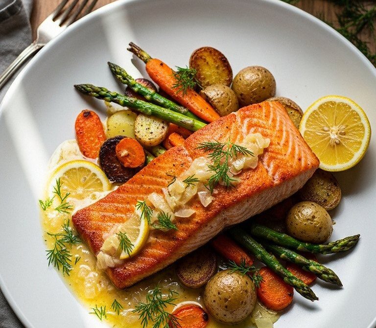 Pan-Seared Salmon with Lemon Dill Beurre Blanc
