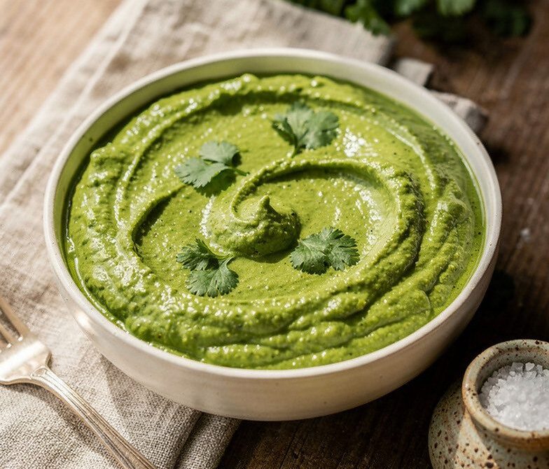 Peruvian Aji Verde Cilantro Jalapeño Sauce for Dipping