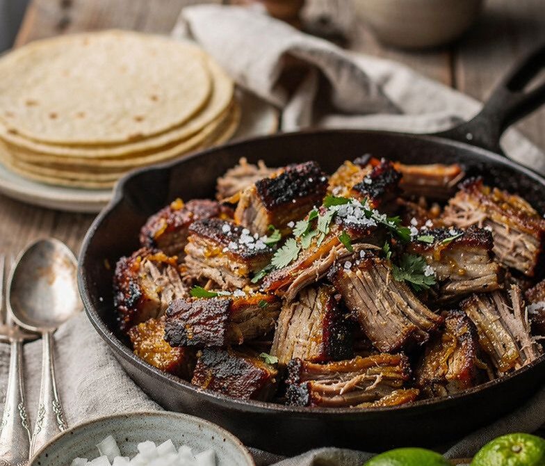 Pit-Finished Smoked Carnitas-Style Pork Shoulder Tacos