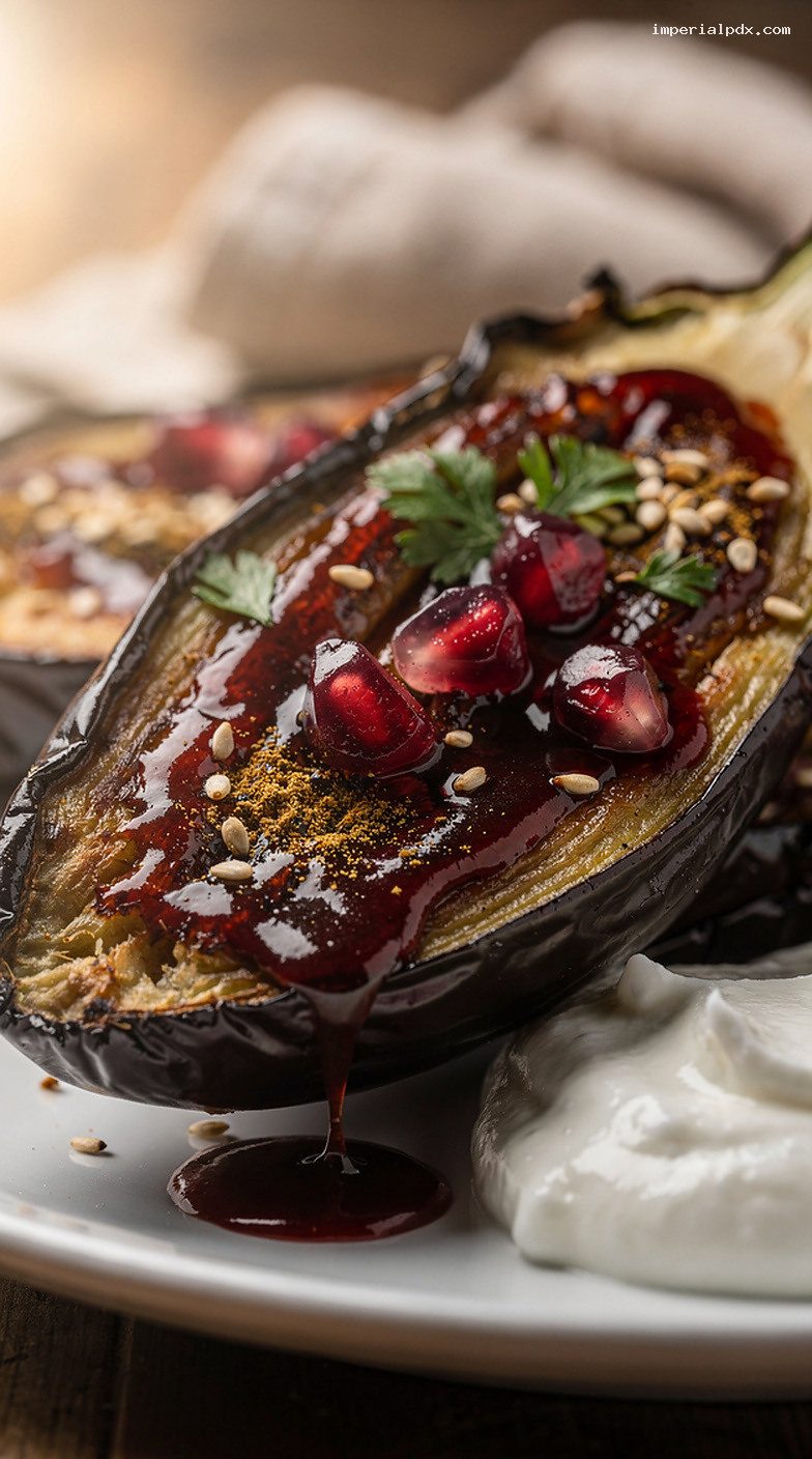Pomegranate Molasses Glaze With Garlic, Cumin, and Honey – Closeup
