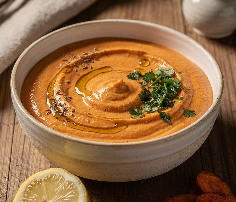 Roasted Carrot Cumin Yogurt Sauce with Lemon