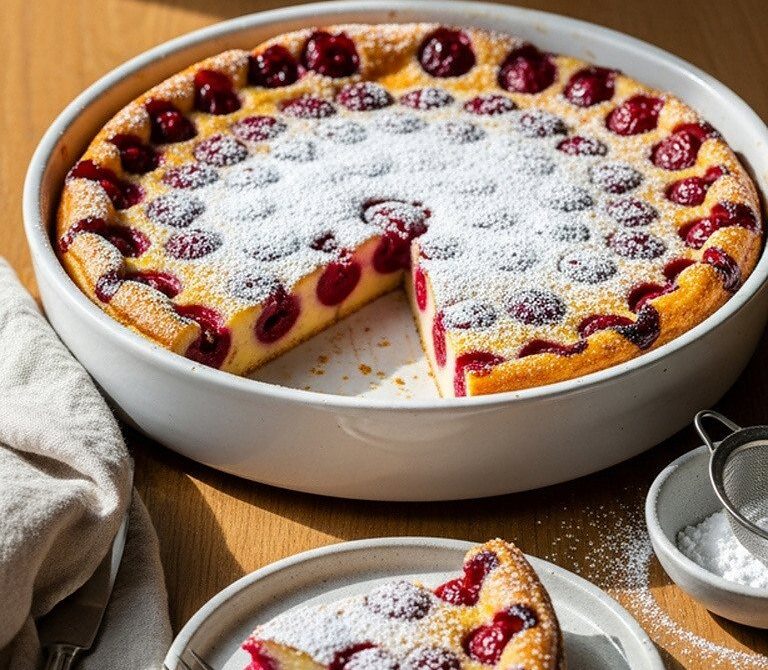 Rustic Cherry Clafoutis With Vanilla and Almond