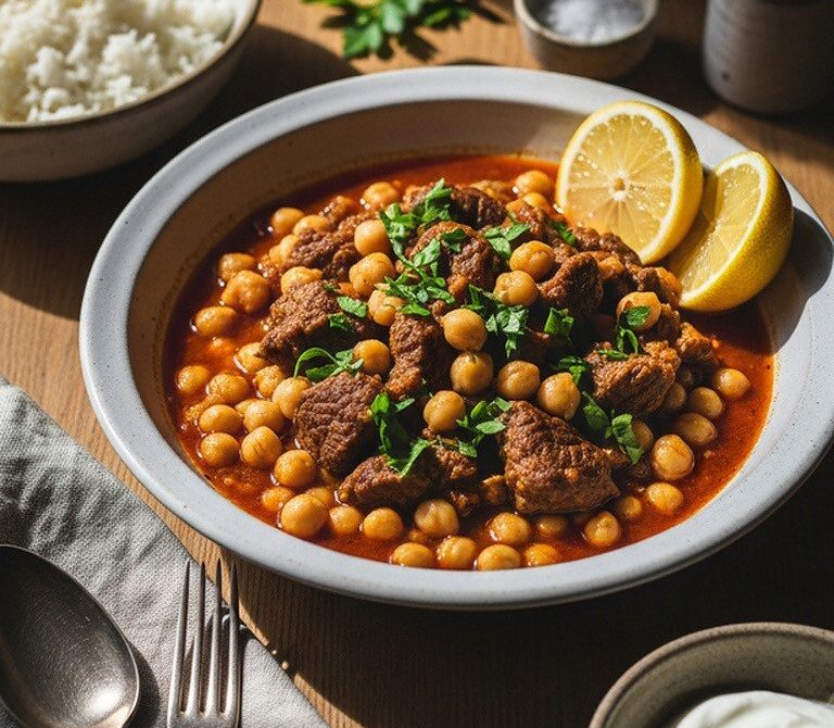 Rustic Etli Nohut Stew With Chickpeas and Beef