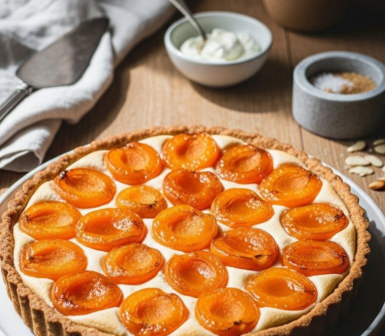 Rustic French Apricot Tart With Almond Cream
