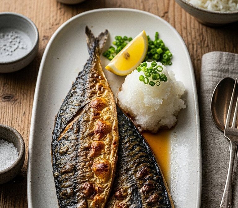 Saba Shioyaki: Crispy Salt-Grilled Mackerel with Rice