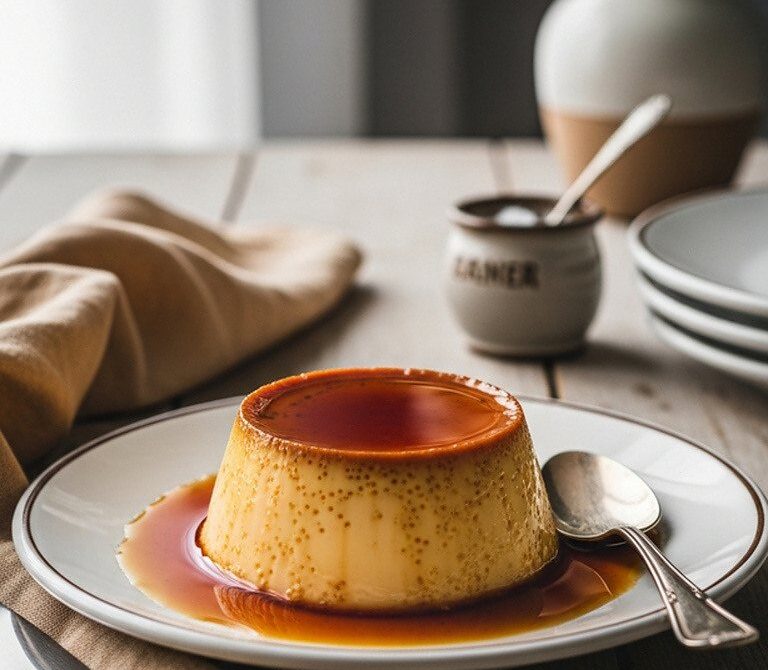 Silky Crème Caramel with Glossy Amber Caramel Sauce