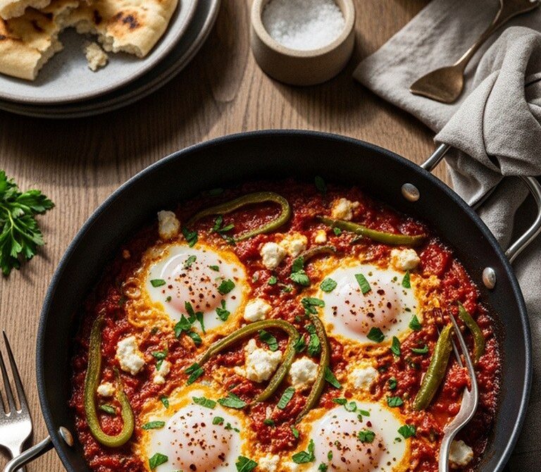 Slow-Cooked Menemen With Silky Eggs and Summer Tomatoes