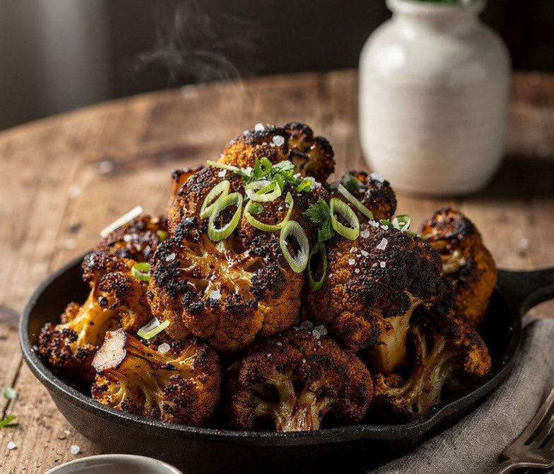 Smoked Cauliflower Burnt Ends With Sticky BBQ Bark