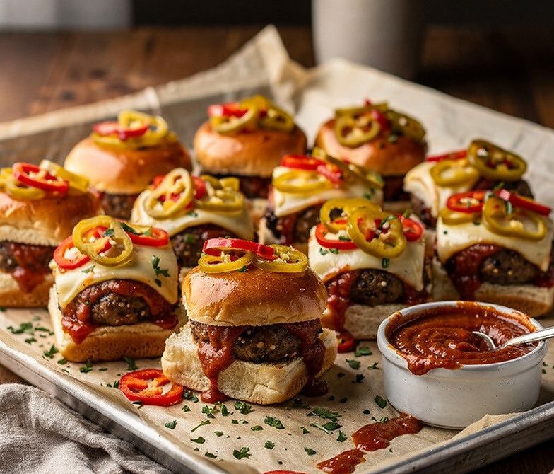 Smoked Meatball Sliders with BBQ Marinara and Provolone