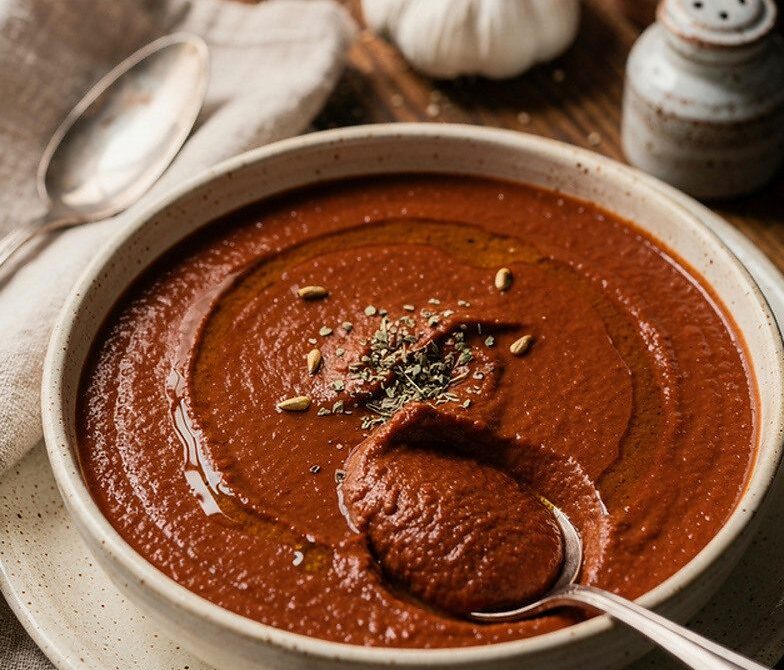 Smoky Ancho Chile Tomato Sauce With Garlic and Cumin