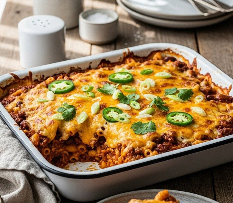 Smoky Chili Mac and Cheese Casserole