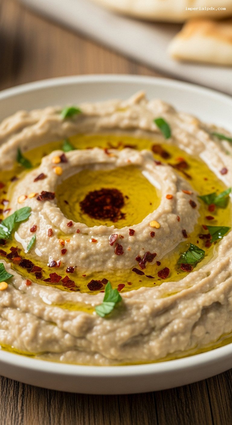 Smoky Ezme Patlican: Fire-Roasted Eggplant Meze Dip – Closeup