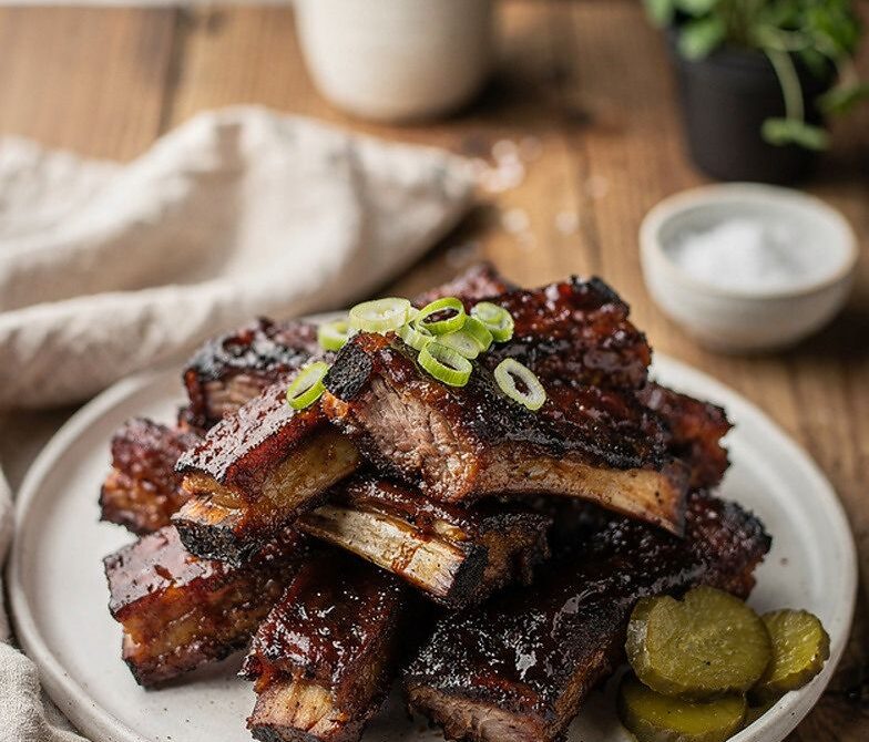 Sticky Smoked Rib Tips with Caramelized BBQ Glaze