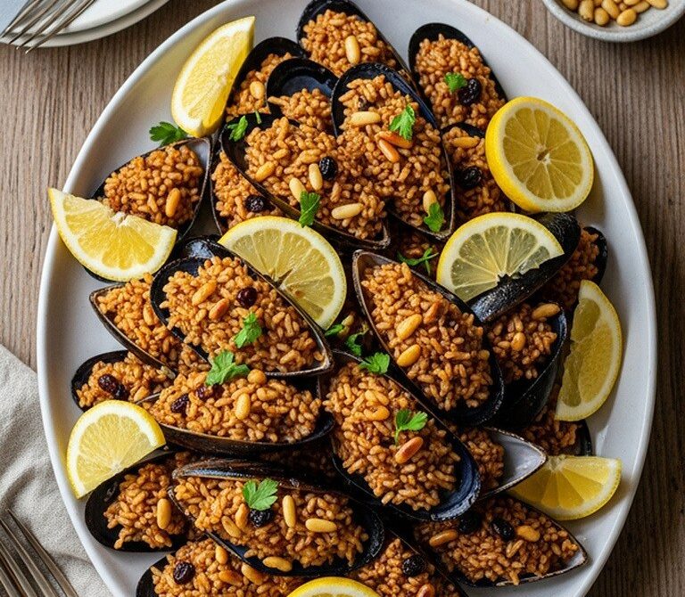 Street-Style Midye Dolma With Spiced Rice and Lemon