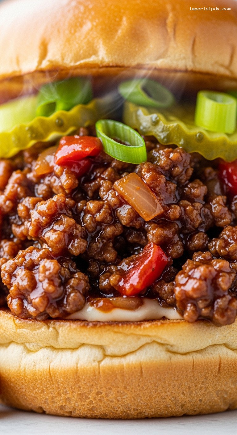Sweet and Tangy Sloppy Joes With a Nostalgic Twist – Closeup