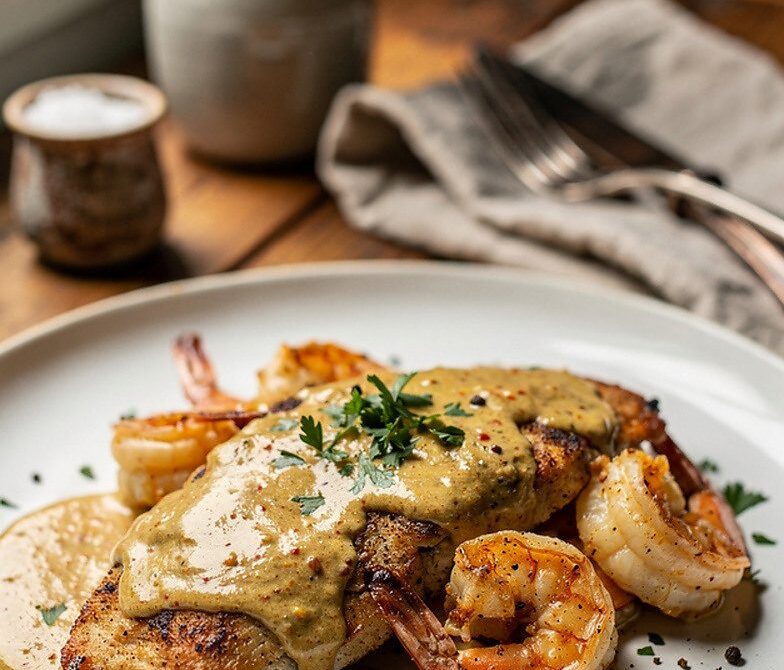 Tangy Creole Mustard Cream Sauce for Chicken or Shrimp
