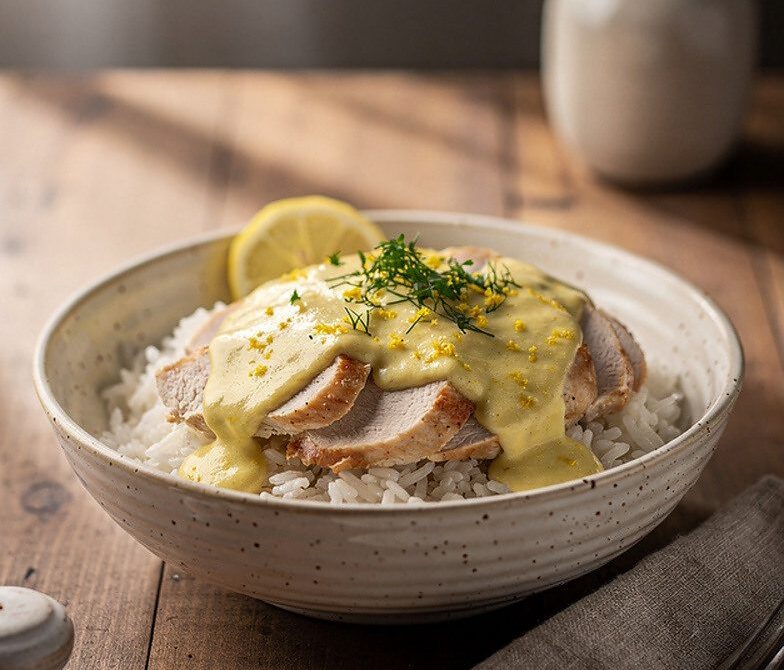 Tangy Greek Avgolemono Lemon Egg Sauce for Chicken and Rice