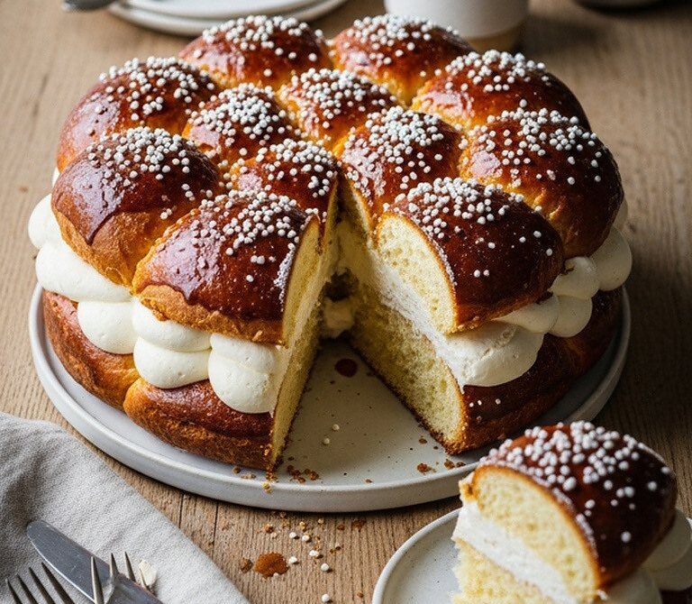 Tarte Tropézienne With Orange Blossom Pastry Cream
