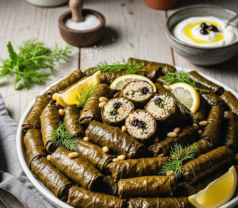 Tender Yaprak Sarma Stuffed Grape Leaves with Rice