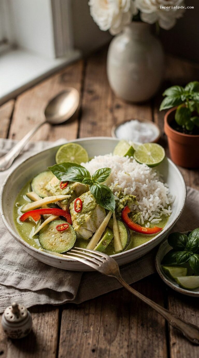 Thai Green Fish Curry With Coconut Milk and Jasmine Rice – Imperial Recipes
