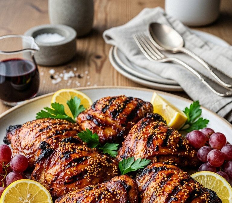 Thracian-Style Grilled Hardaliye Chicken With Grape Must Marinade