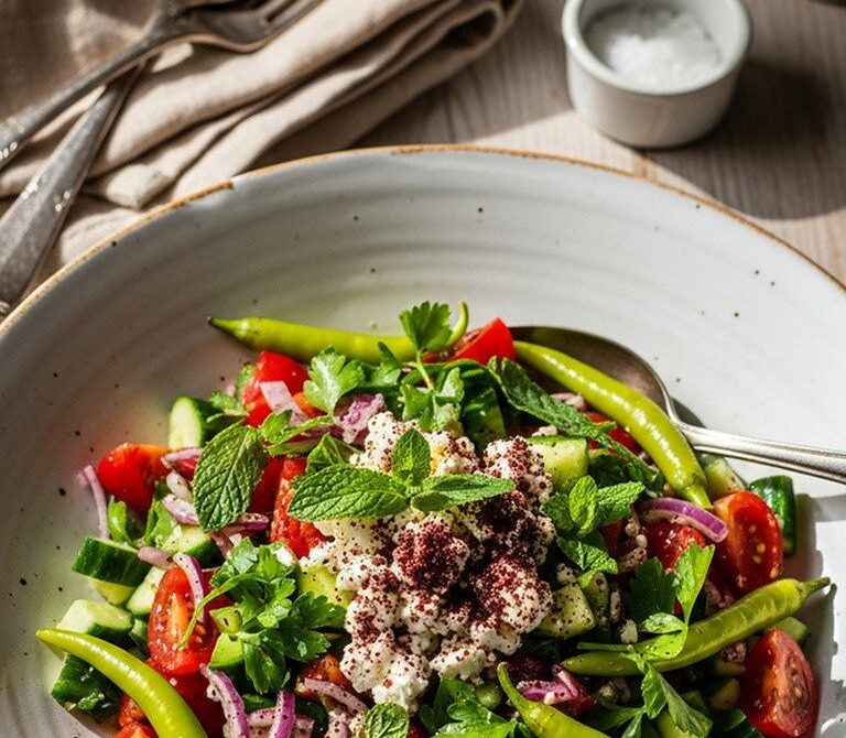 Turkish Çoban Salata (Shepherd’s Salad) With Lemon and Mint