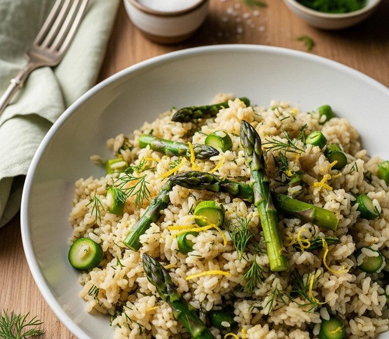 Turkish Asparagus Pilaf With Dill and Lemon