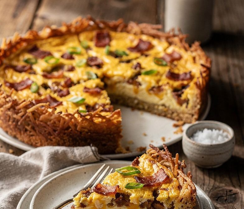Bacon, Egg and Hash Brown Breakfast Pie
