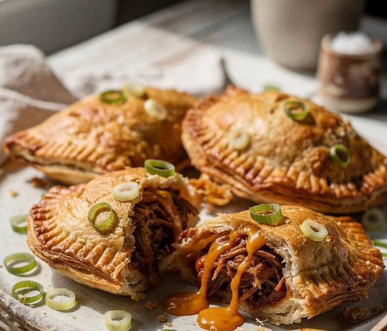 BBQ Pulled Pork Hand Pies with Cheddar