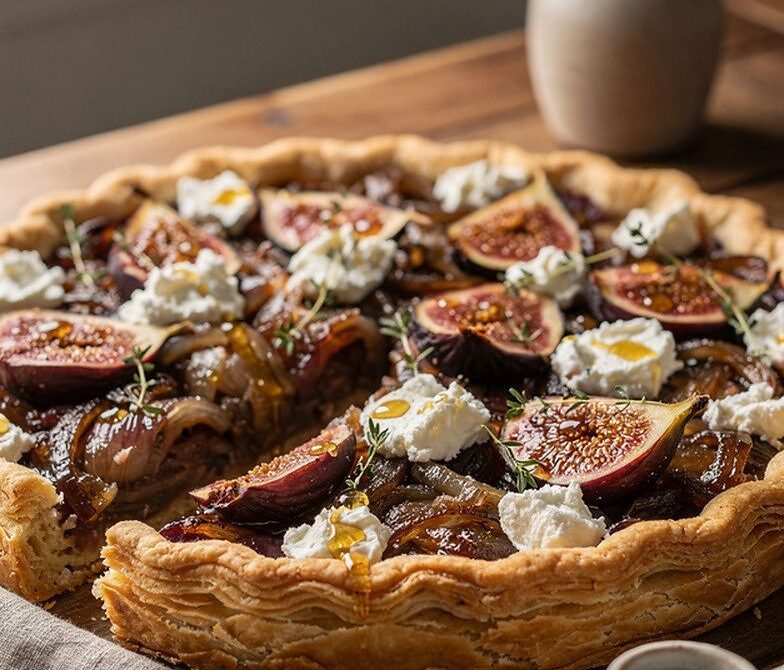 Caramelized Onion, Fig and Goat Cheese Pie