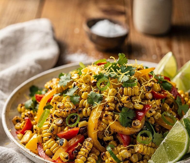 Chili-Lime Roasted Corn and Sweet Pepper Salad