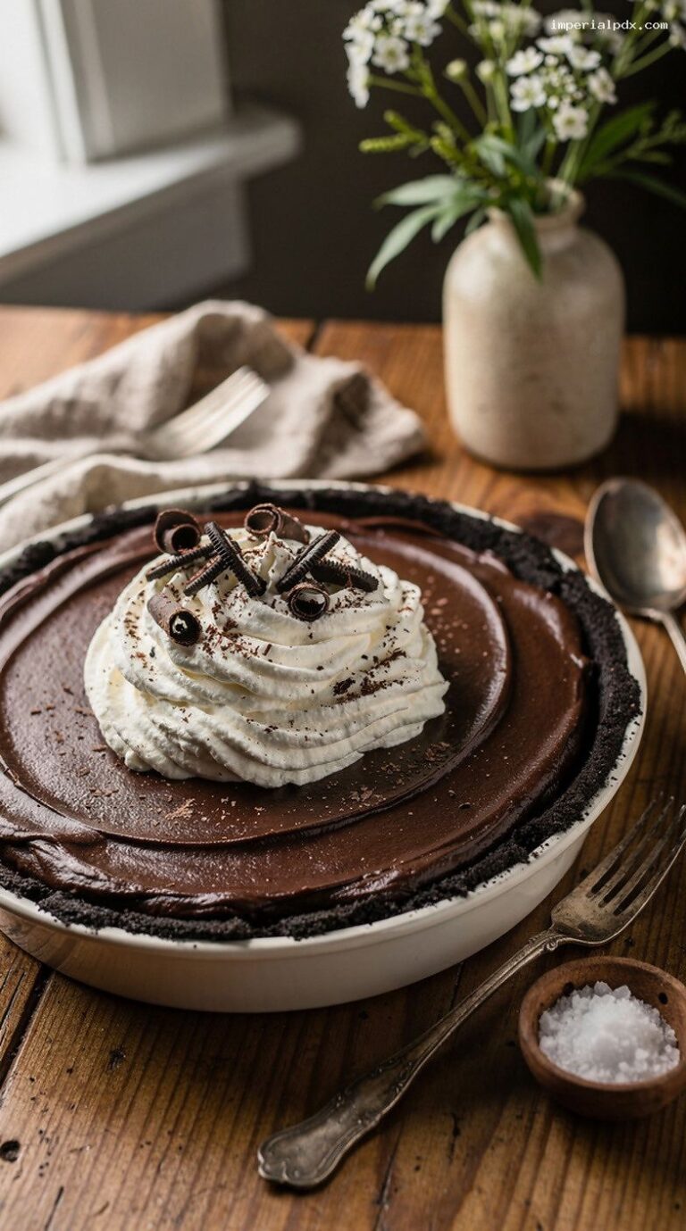 Chocolate Silk Pie with Oreo Crust and Whipped Cream – Imperial Recipes
