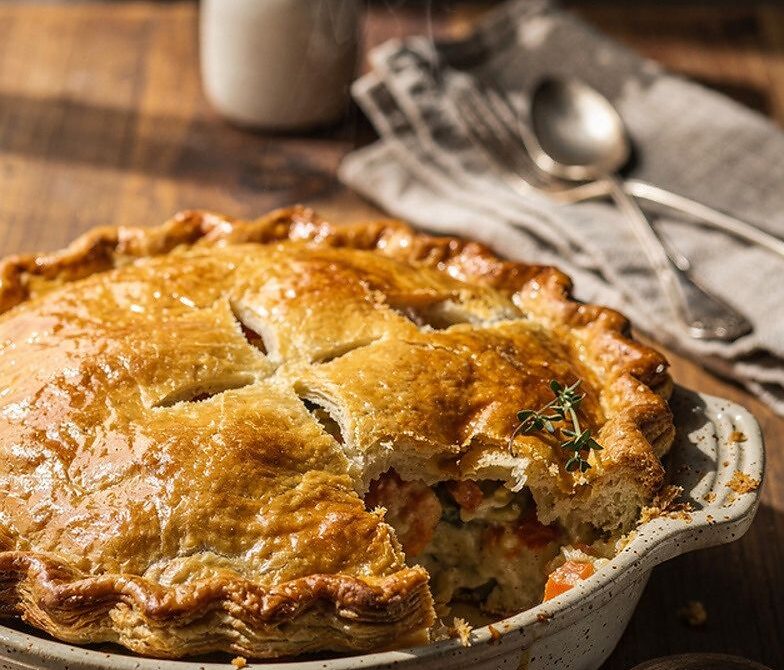 Flaky-Crust Vegetable Pot Pie with Creamy Mushroom Filling