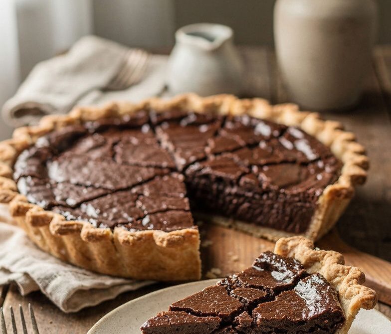 Fudgy Chocolate Chess Pie With Crackly Top