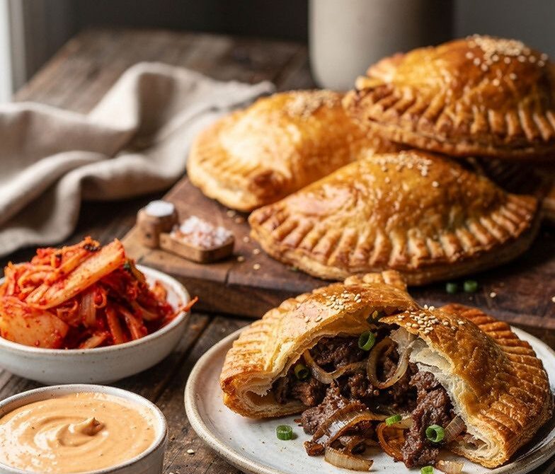 Korean Bulgogi Beef Pie With Crisp Pastry and Sesame