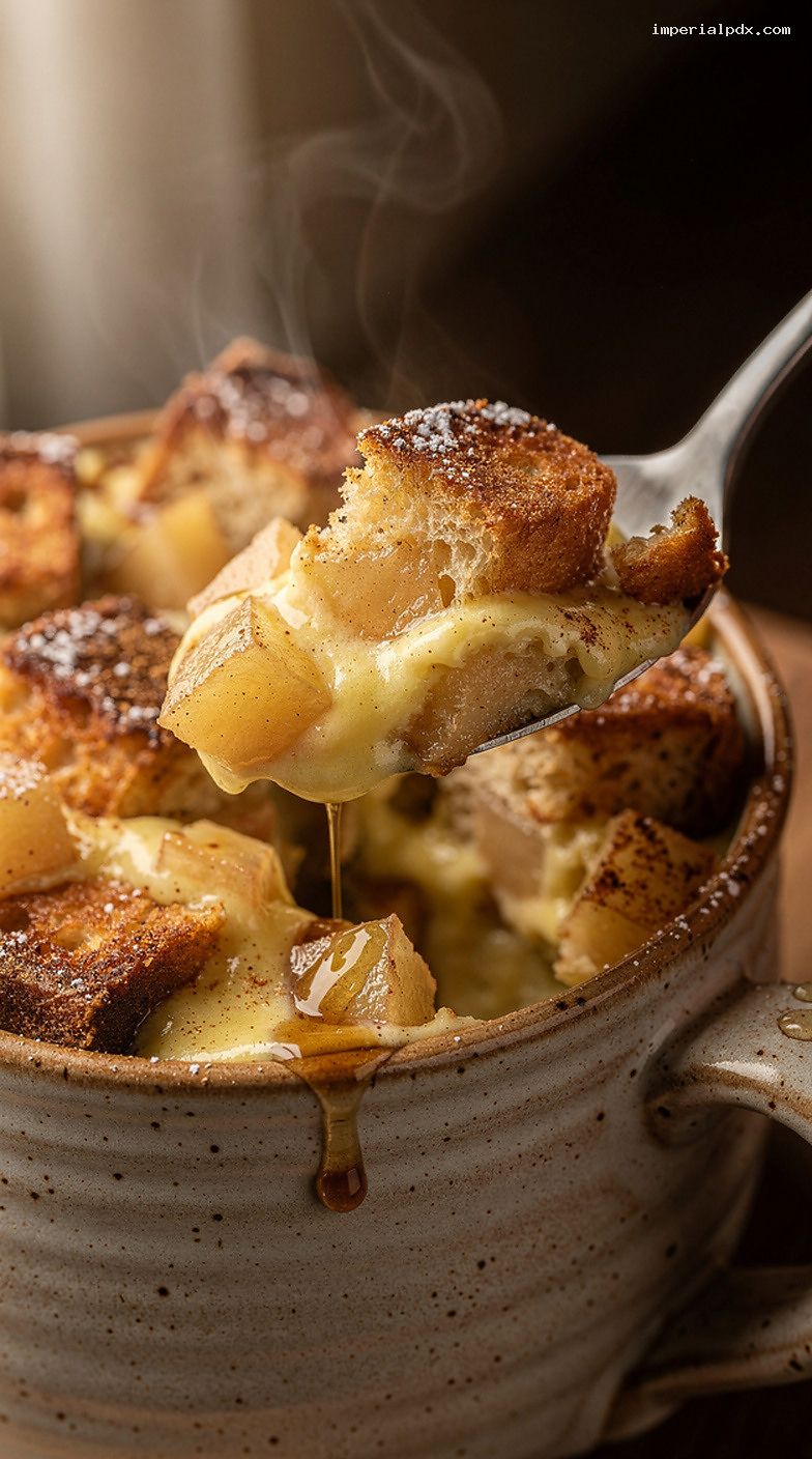 Microwave Cinnamon Apple French Toast Mug Cake – Closeup