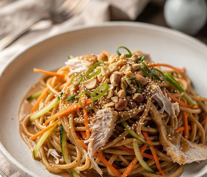 Microwave Peanut Sesame Noodles With Quick Peanut Sauce