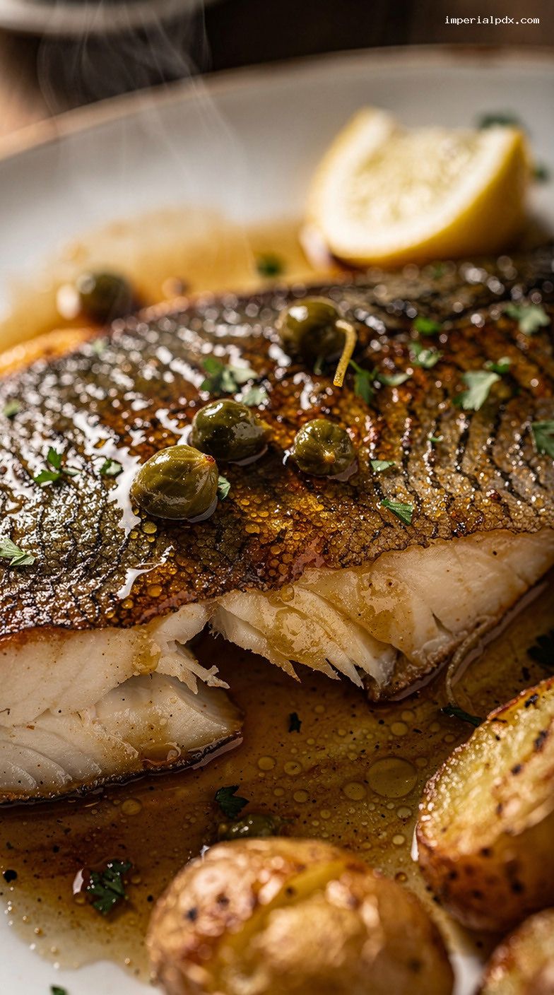 Pan-Seared Trout With Brown Butter and Lemon – Closeup
