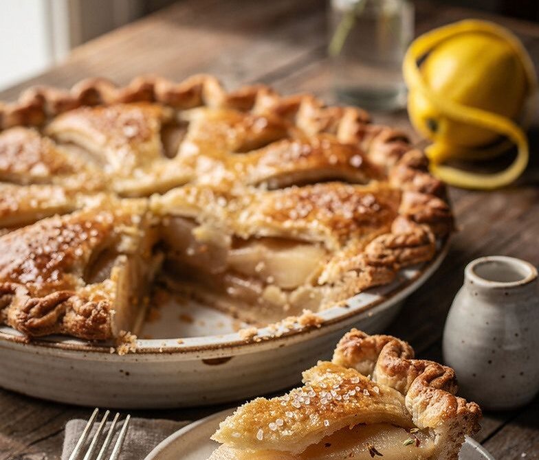 Pear and Ginger Pie with Brown Sugar and Cardamom